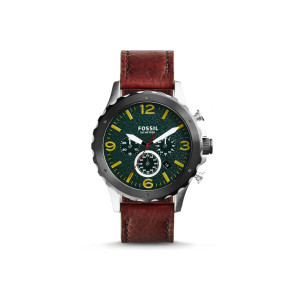 Watch strap Fossil JR1466 Leather Red 22mm